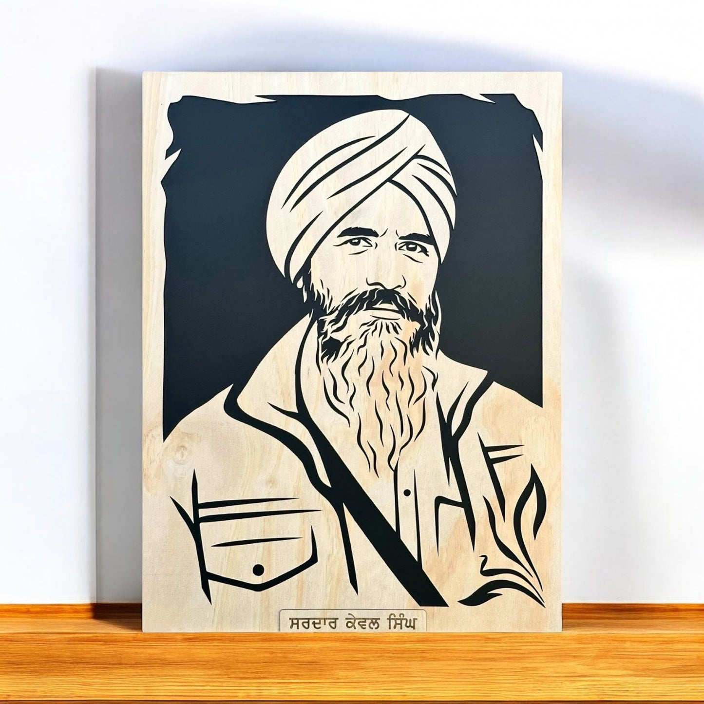 Single Face Wooden Portrait