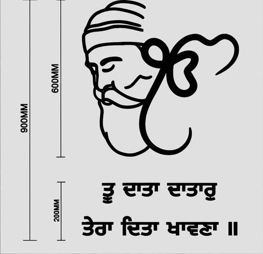 COMBO Guru Nanak Laser Cut & Gurbani Letters