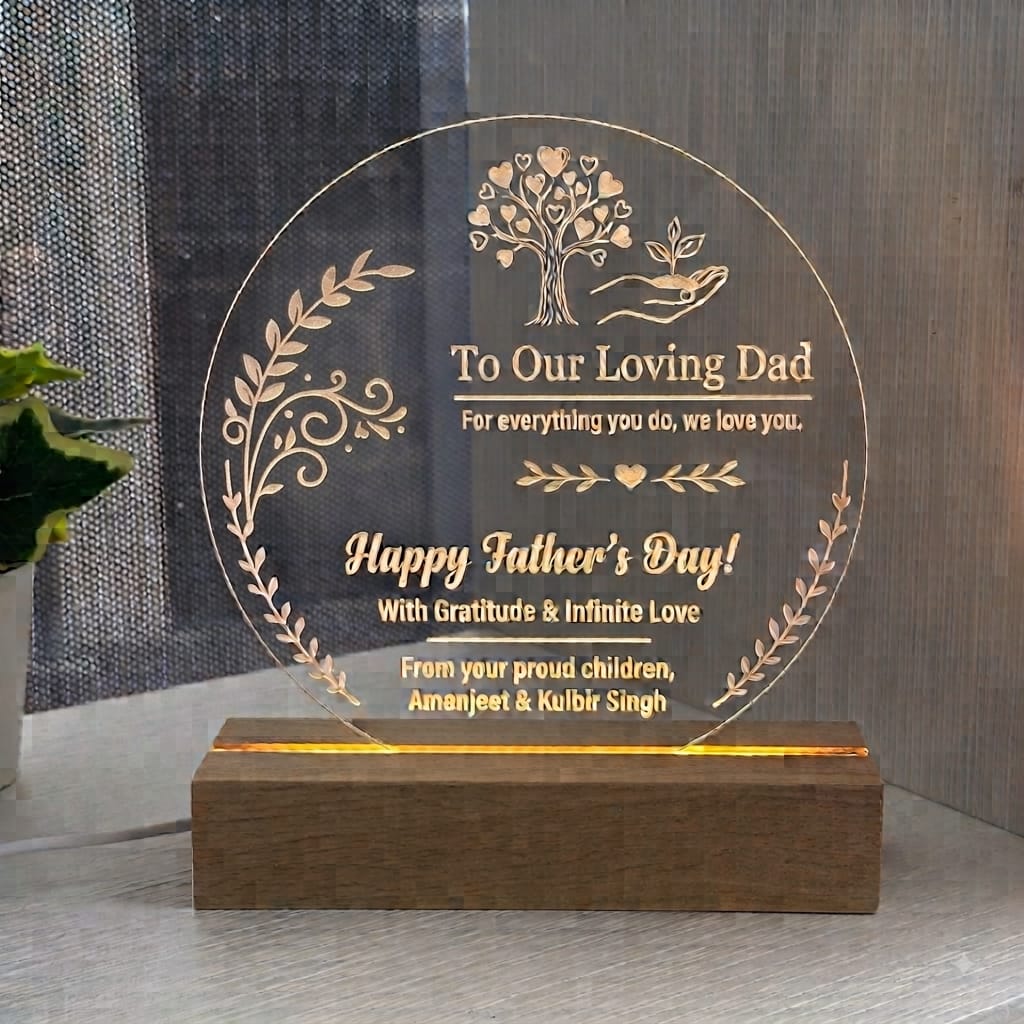 Personalized Father’s Day LED Lamp Hamper