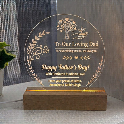Personalized Father’s Day LED Lamp Hamper