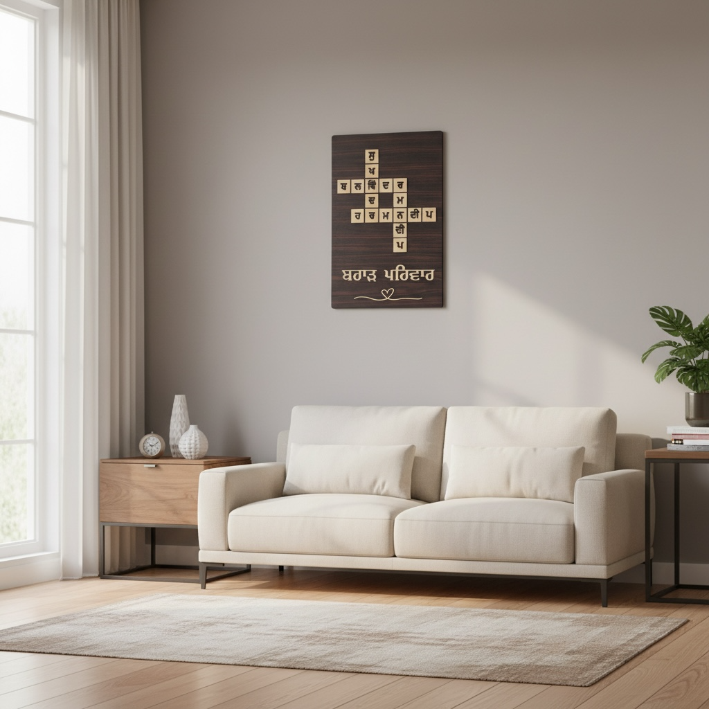 Punjabi Crossword Family Name Board