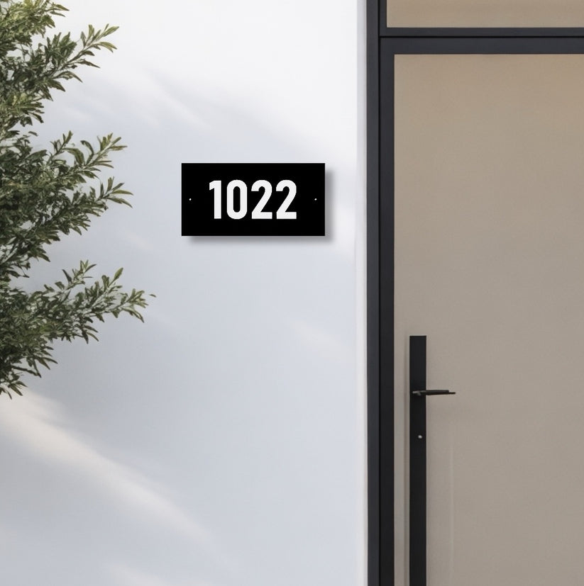 Rectangular House Number Sign – Nanak Custom Artwork