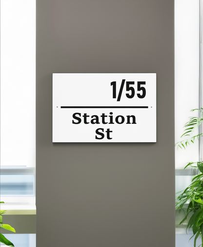 3D House Number / Street Name Sign