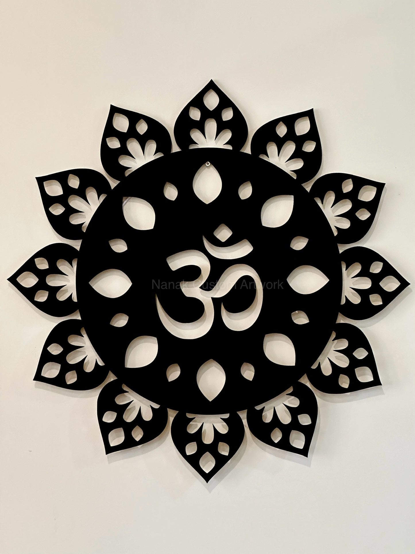 Laser Cut Wooden OM Mandala