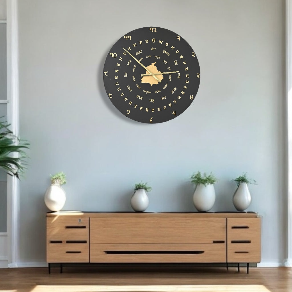 Gurmukhi 35 & Desi Mahine Punjab Clock