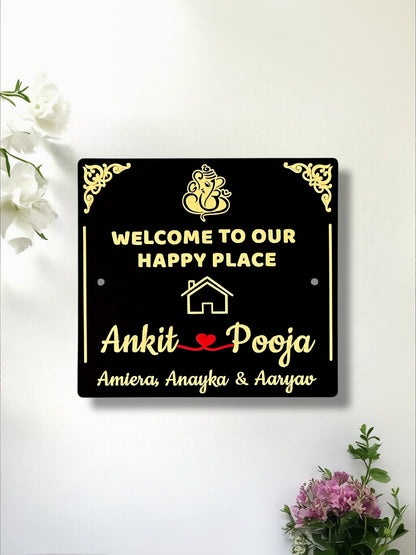 Couple Name & Kids Names House Sign