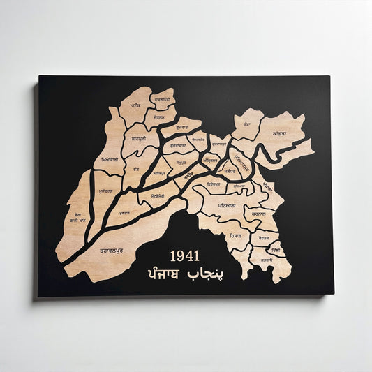 Old Punjab Map With Districts