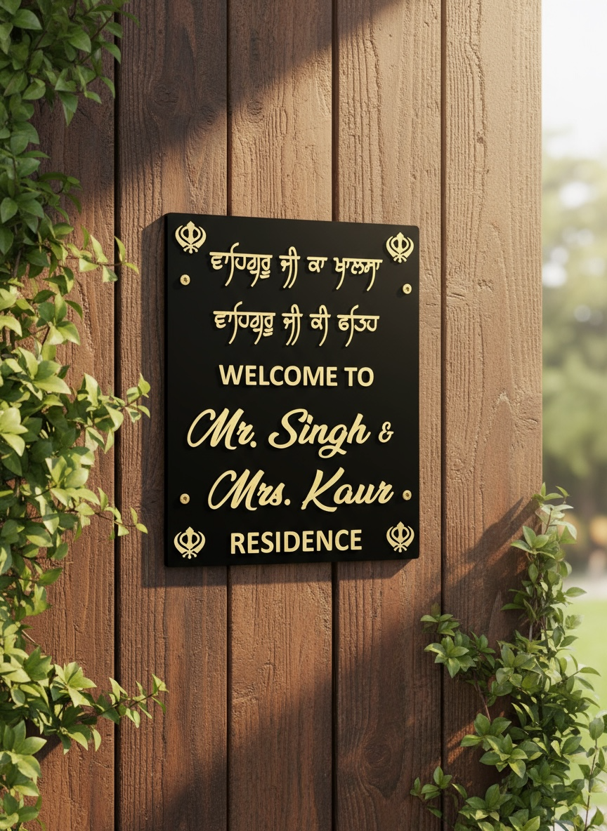Punjabi Personalized House Sign
