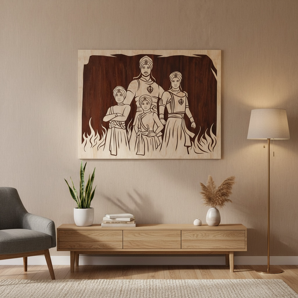 Chaar Sahibazaade Handcrafted Portrait