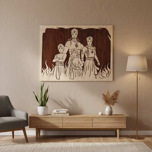 Chaar Sahibazaade Handcrafted Portrait