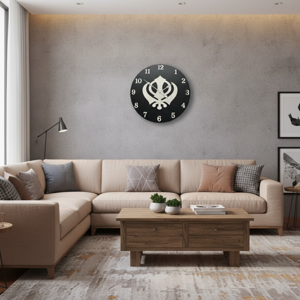 Khanda sahib Numerical Clock
