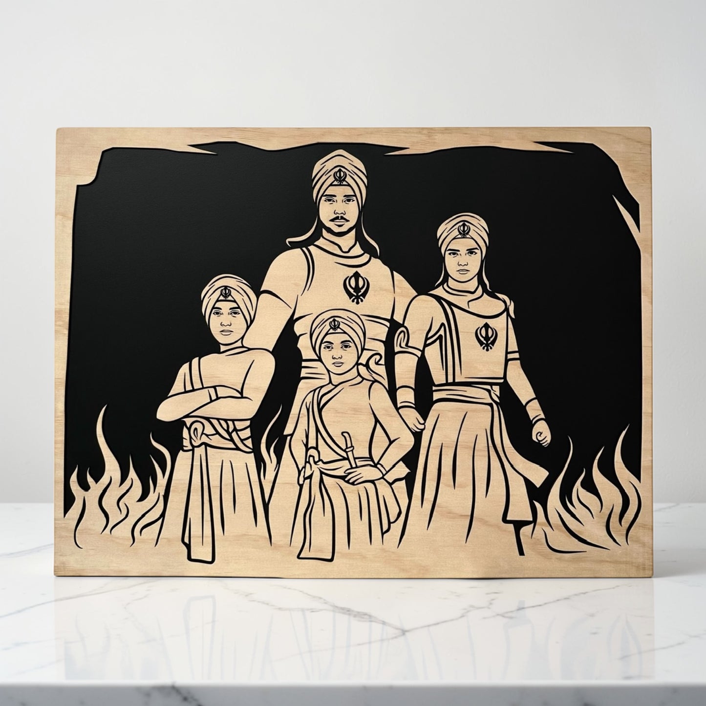 Chaar Sahibazaade Handcrafted Portrait