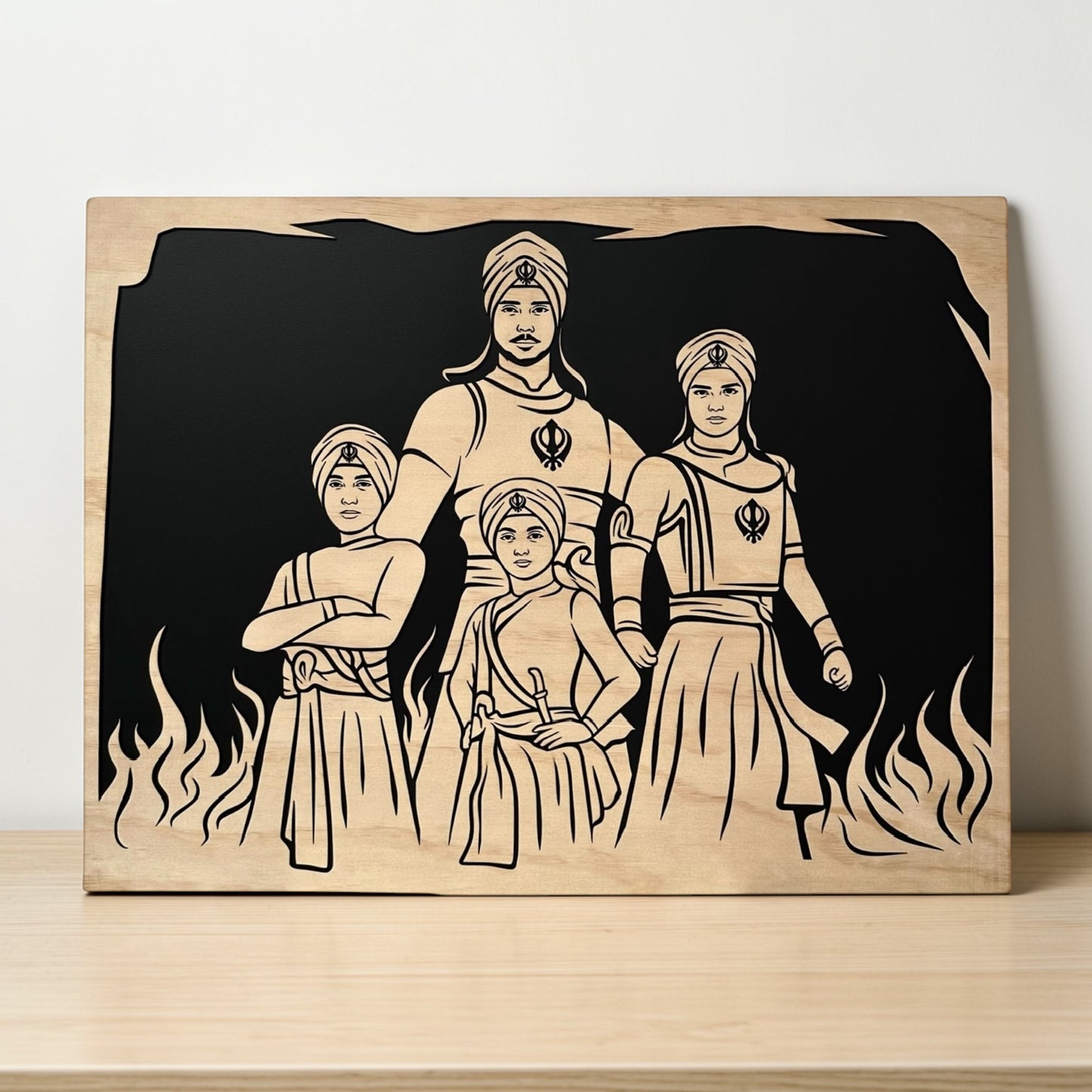 Chaar Sahibazaade Handcrafted Portrait