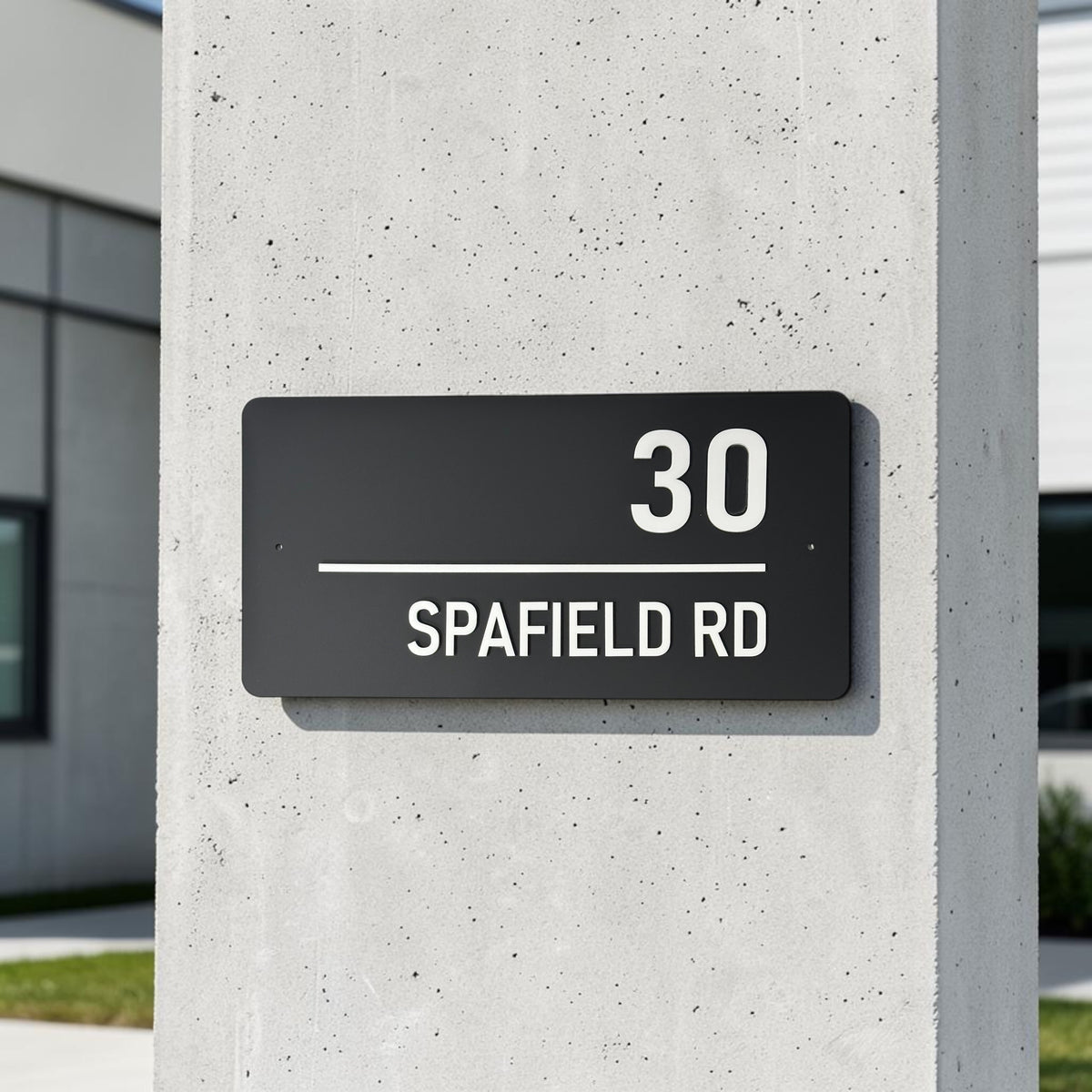 Minimalist Personalized House Number Plaque | Outdoor Weatherproof Address Sign