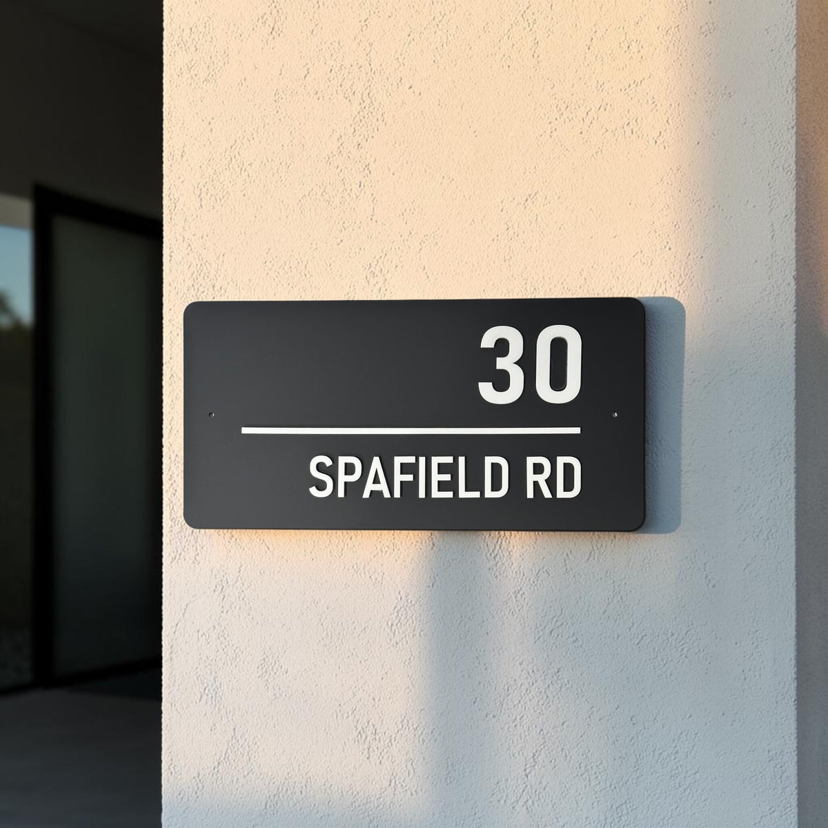 Minimalist Personalized House Number Plaque | Outdoor Weatherproof Address Sign