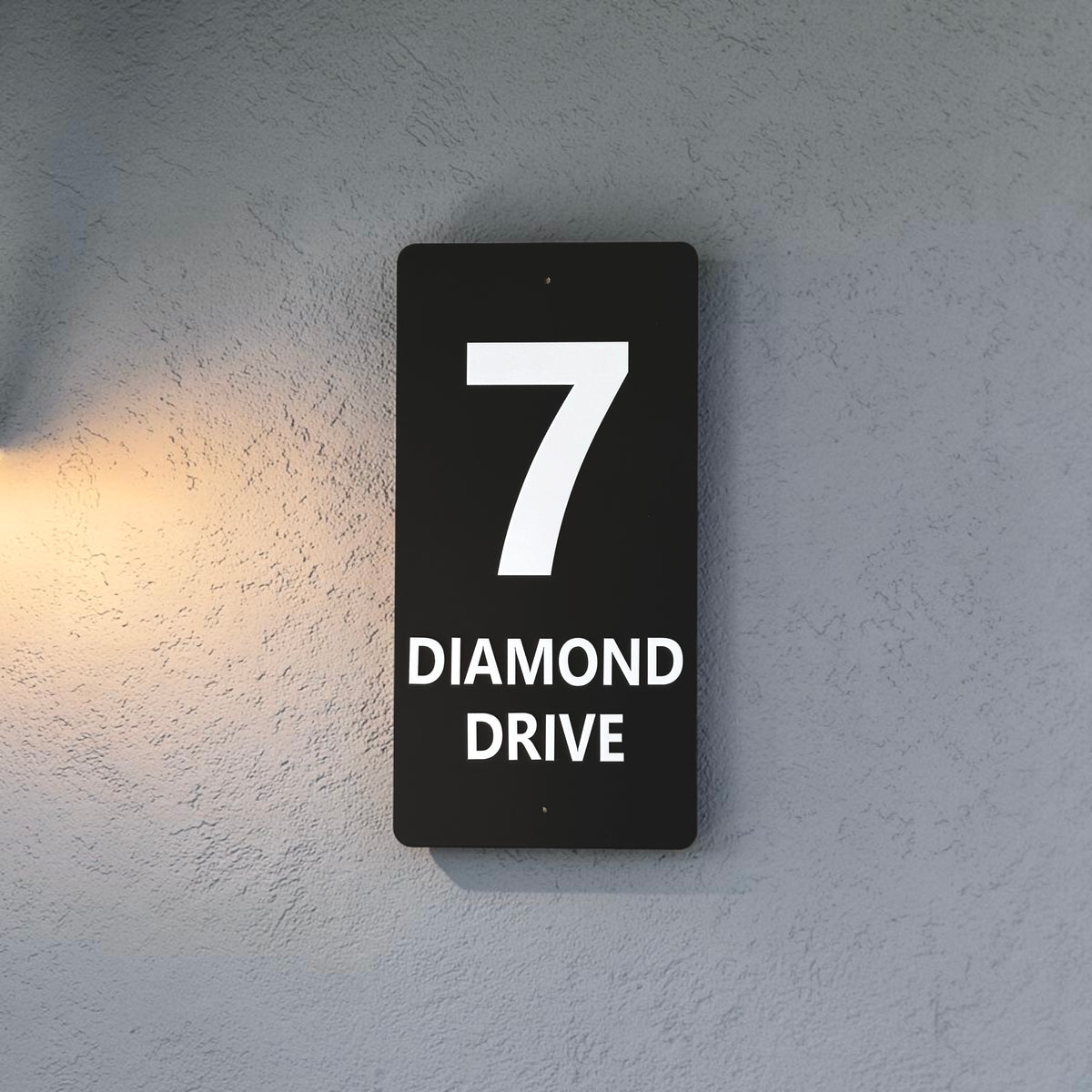 Modern Vertical Acrylic House Sign – Custom Address Plaque