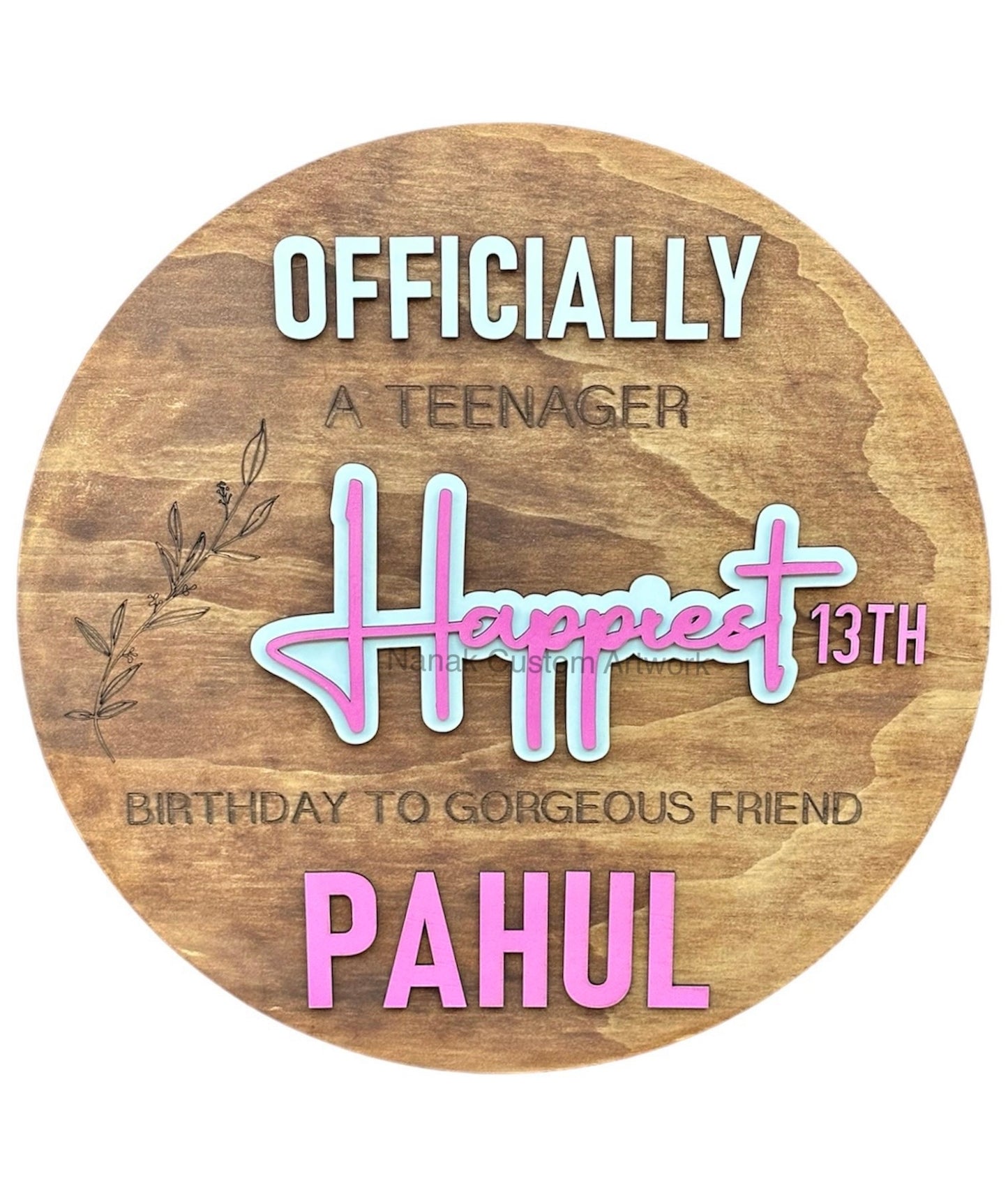 Teenager Birthday Plaque