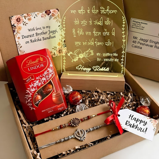 Rakhi Hamper with Personalized LED Lamp