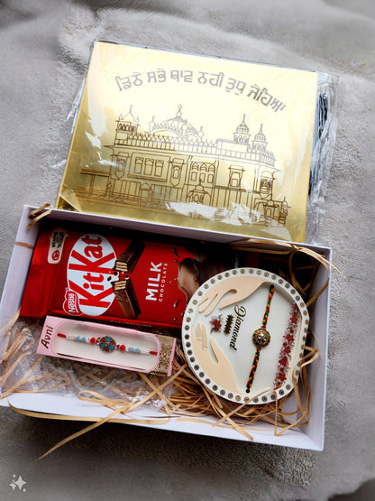 Rakhri with Golden Temple LIGHTBOX & Choclates